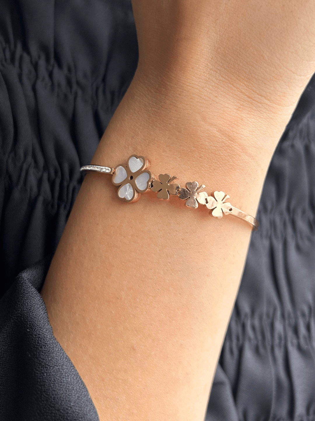 Ivory Charm Cloverlet Bracelet - Zerakijewels