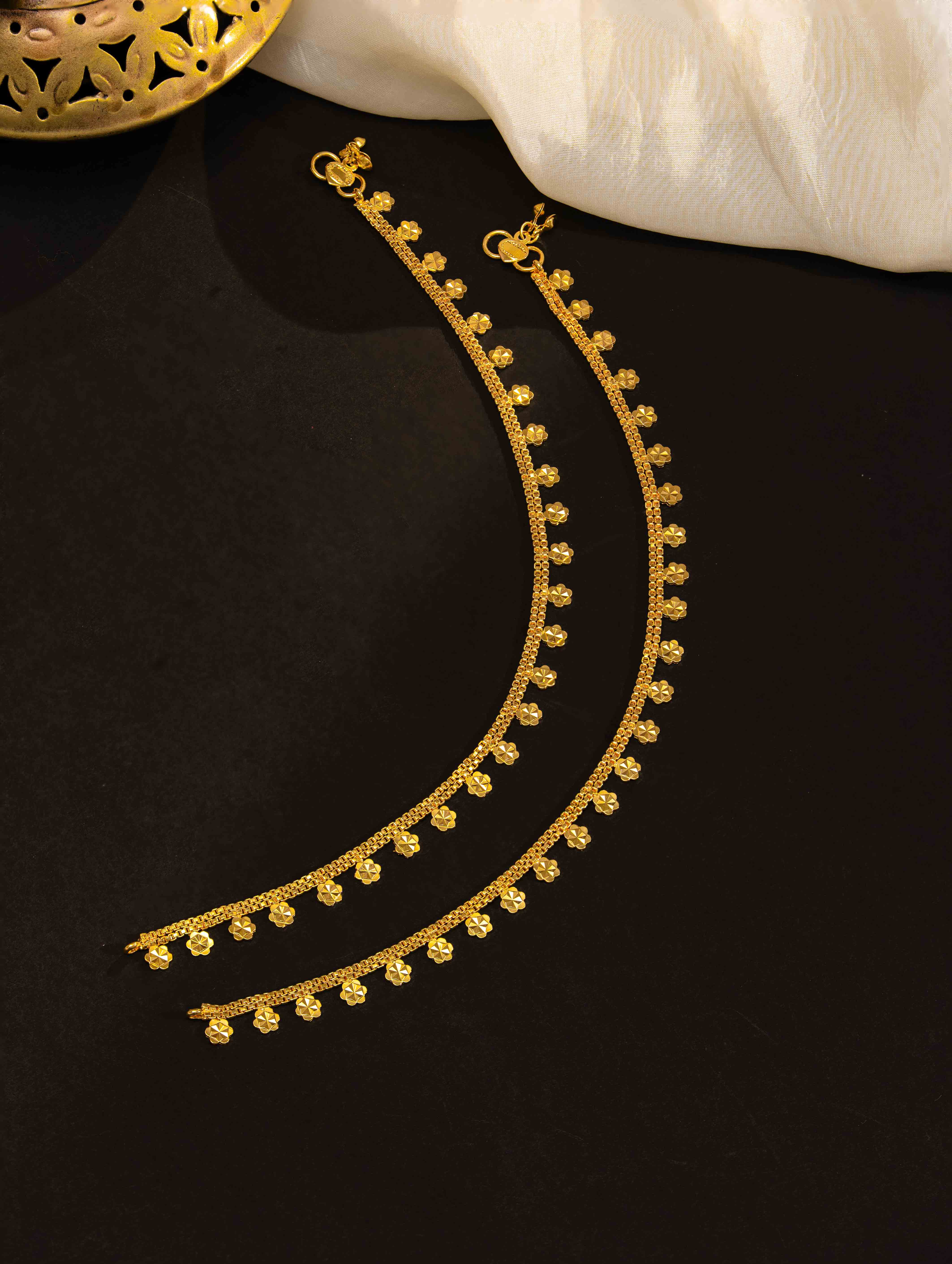 Aamrapali Gold Payal ( Set of 2)