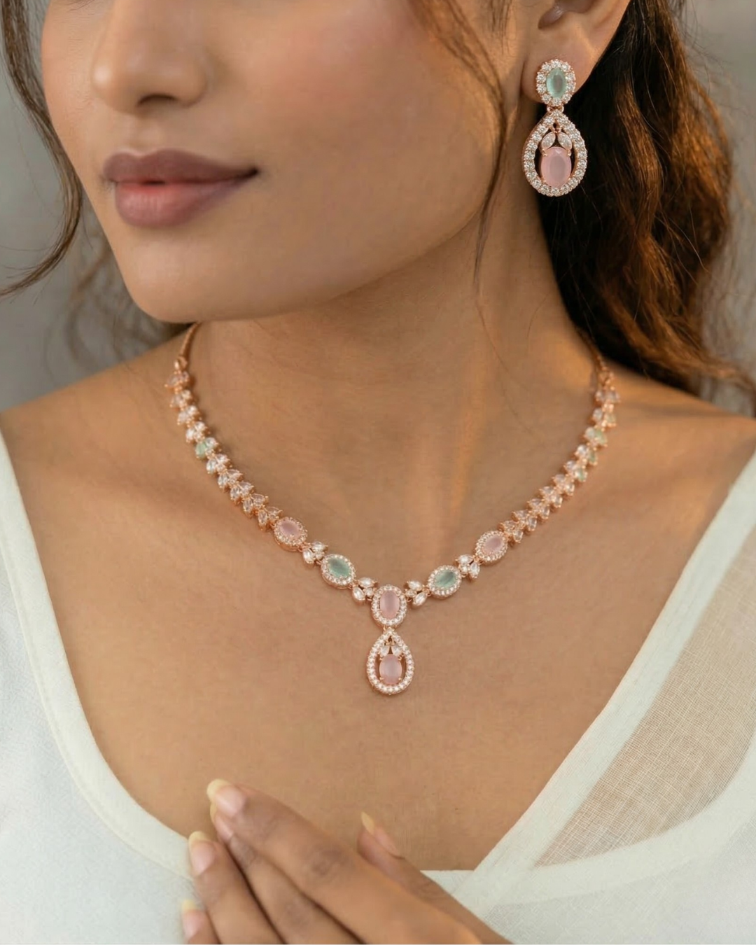 Greece Necklace (Light Pink)