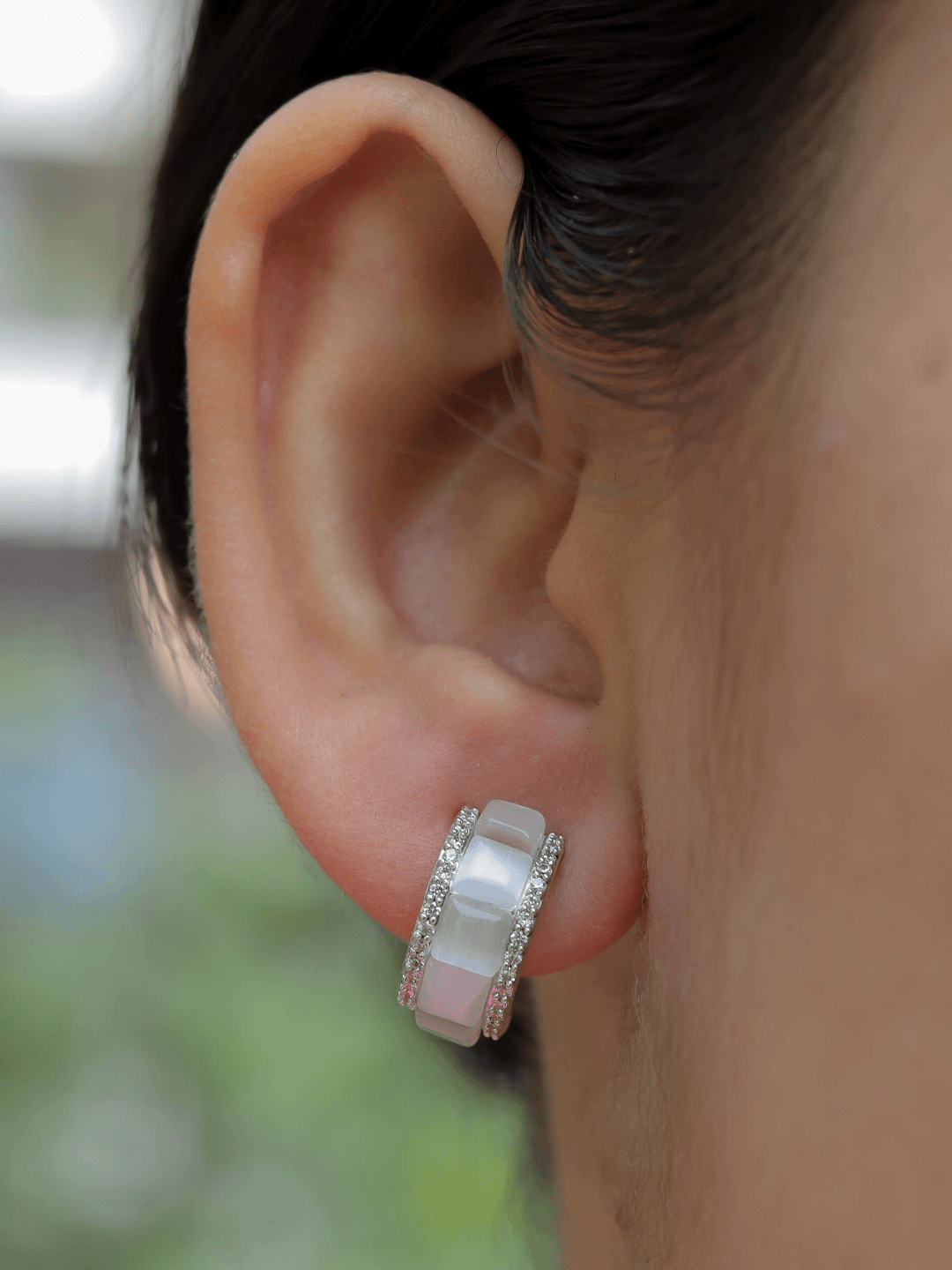 Carolina Pearl Diamond Earrings - Zeraki Jewels 
