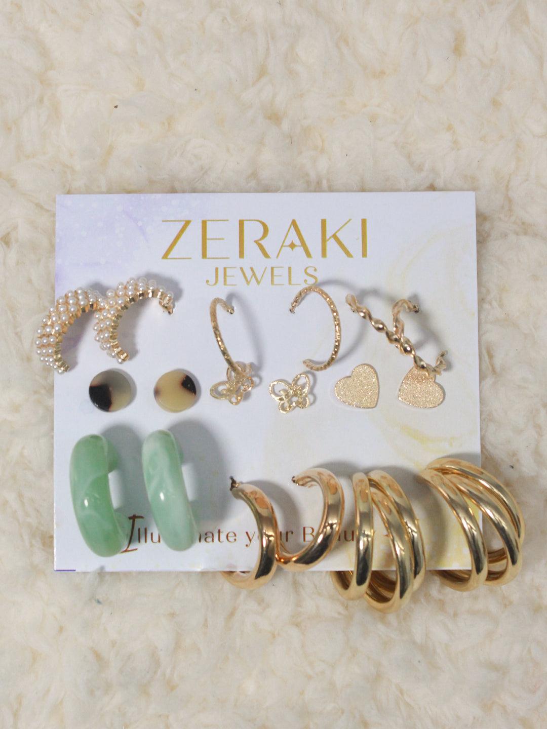 En Vogue Medley Earrings Combo - Zeraki Jewels 
