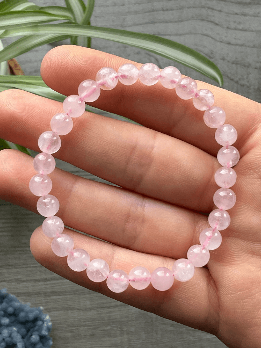 Rose Quartz Natural Stone Bracelet. - Zerakijewels