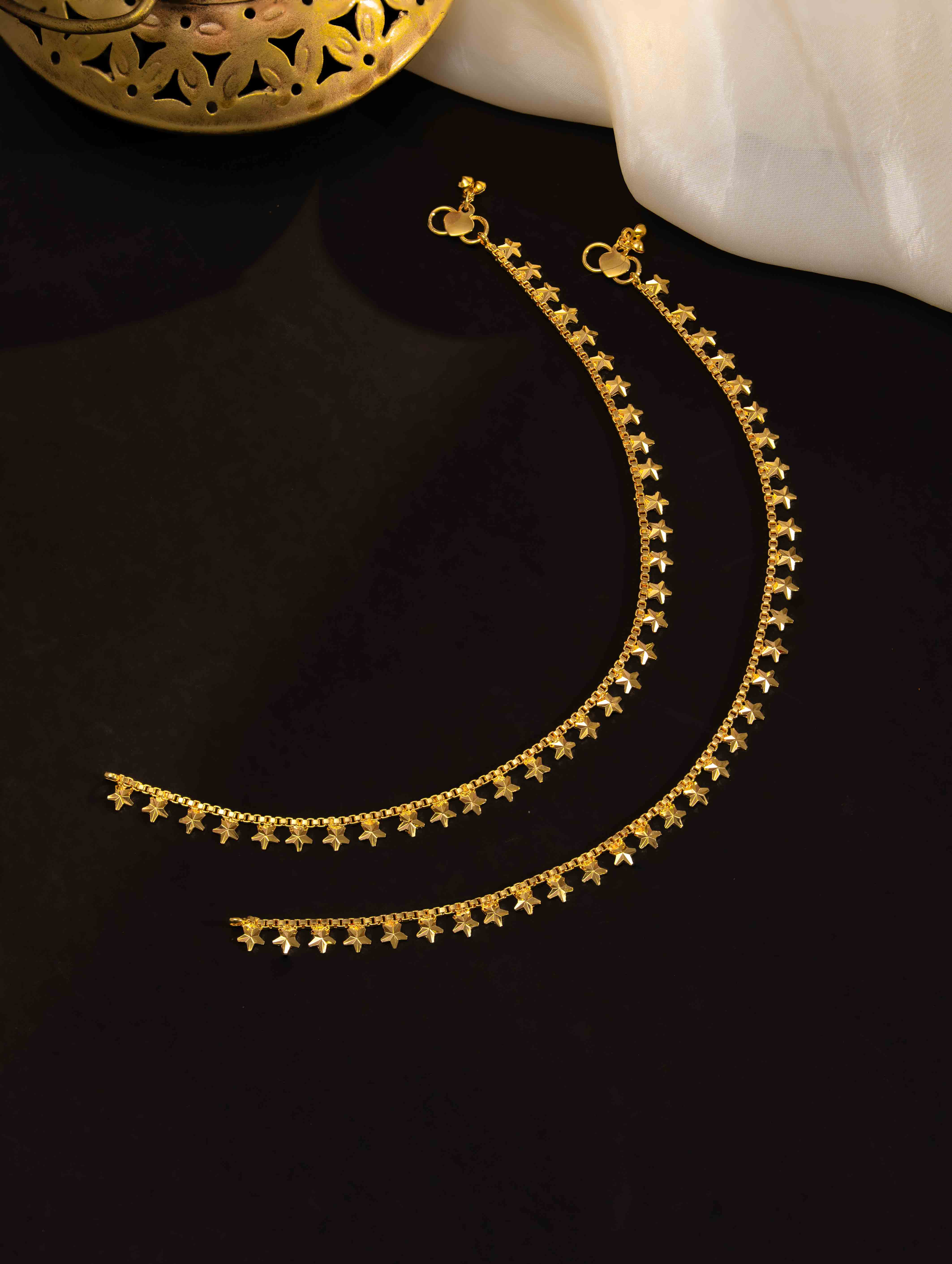 Tara Gold Payal ( Set of 2)