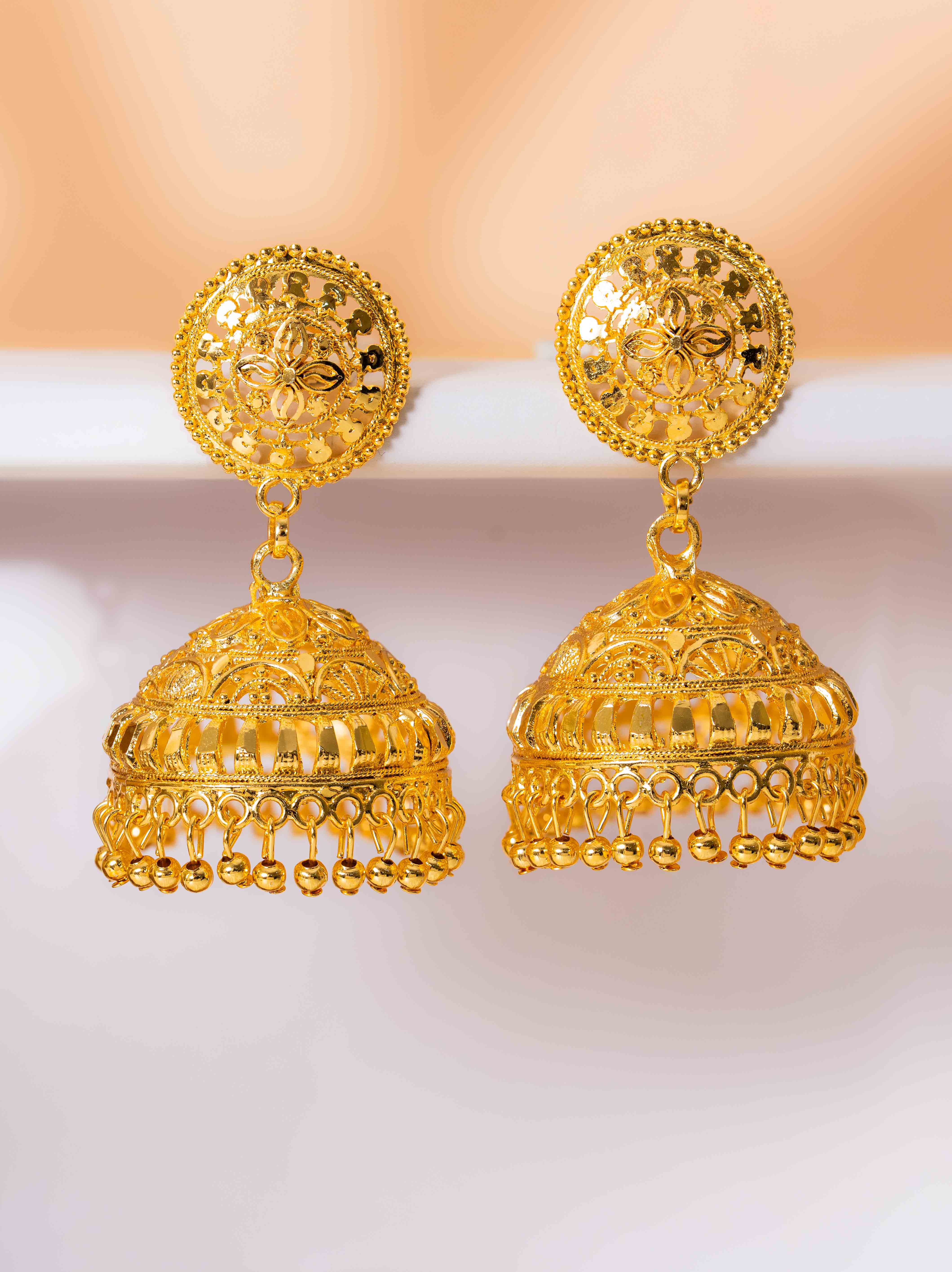 Devanshi Long Gold Earrings