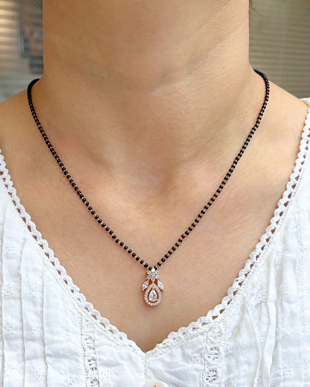 Aanya Full Black Beads Mangalsutra
