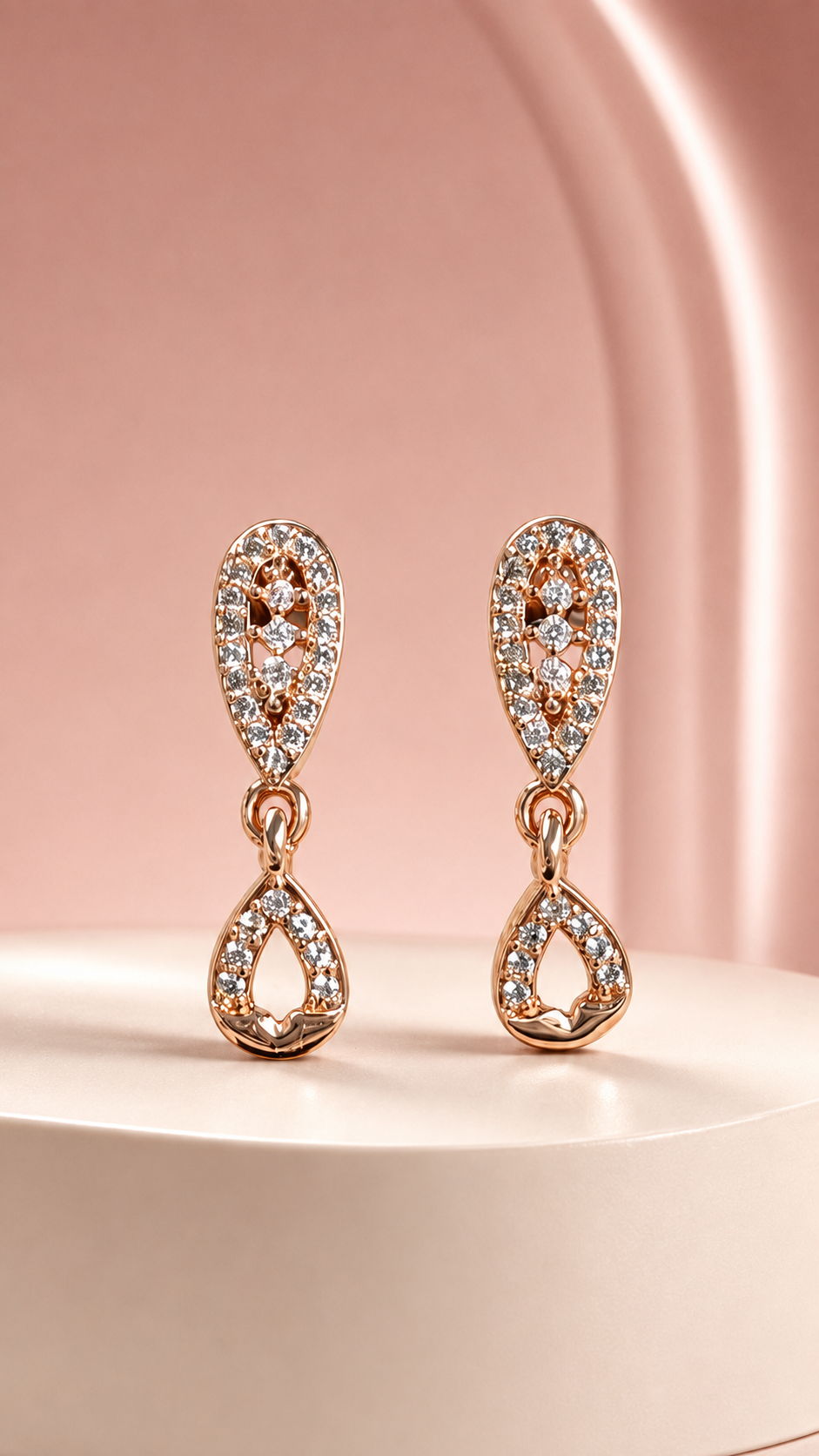 Kimaya Rose Gold Earrings