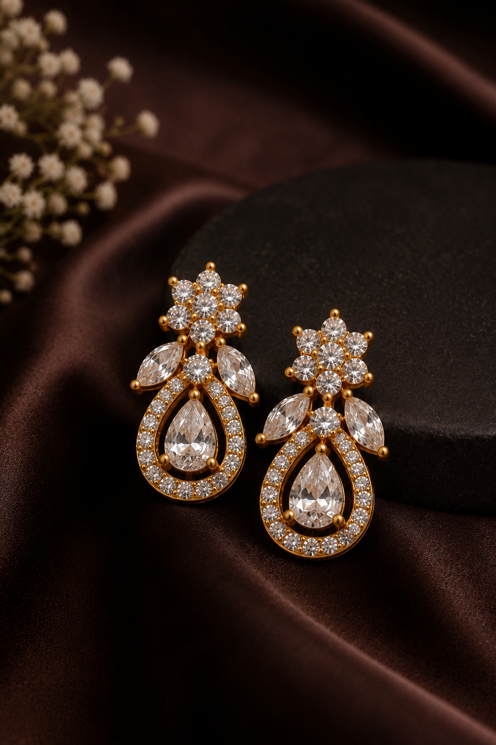 Aanya White Earrings