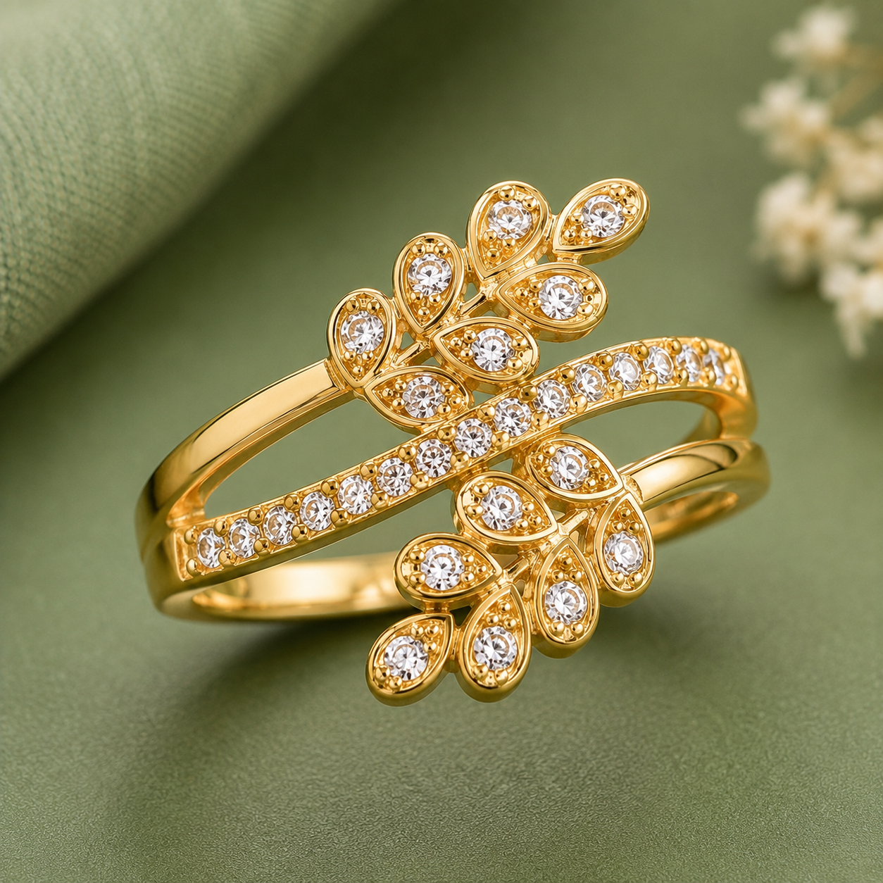 Rose Vine  Adjustable Ring