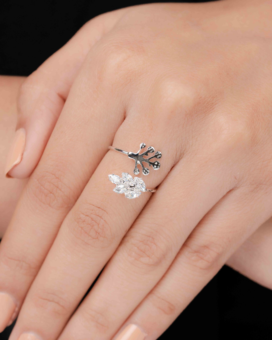 Frostvine Adjustable Ring