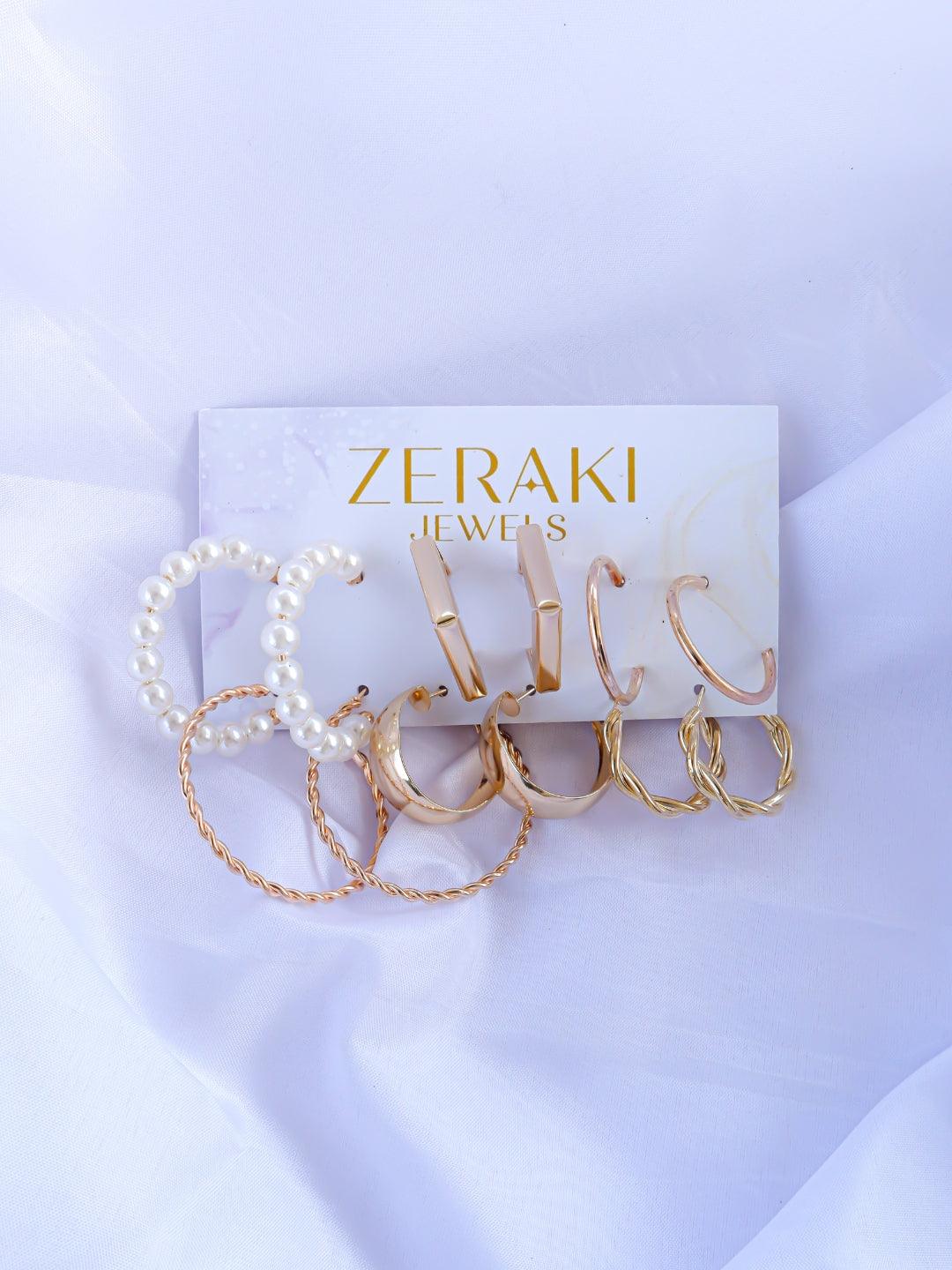 Tassels Perfection Earrings Combo - Zeraki Jewels  