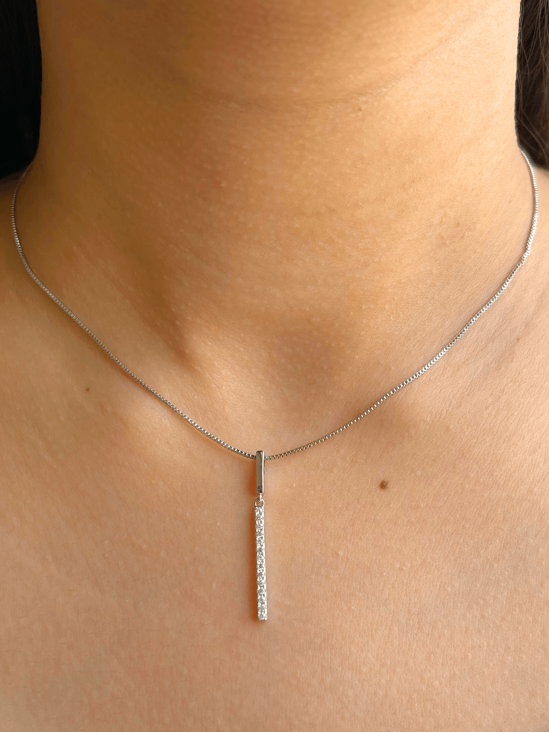 Silver Sleek Bar Pendant - Zerakijewels