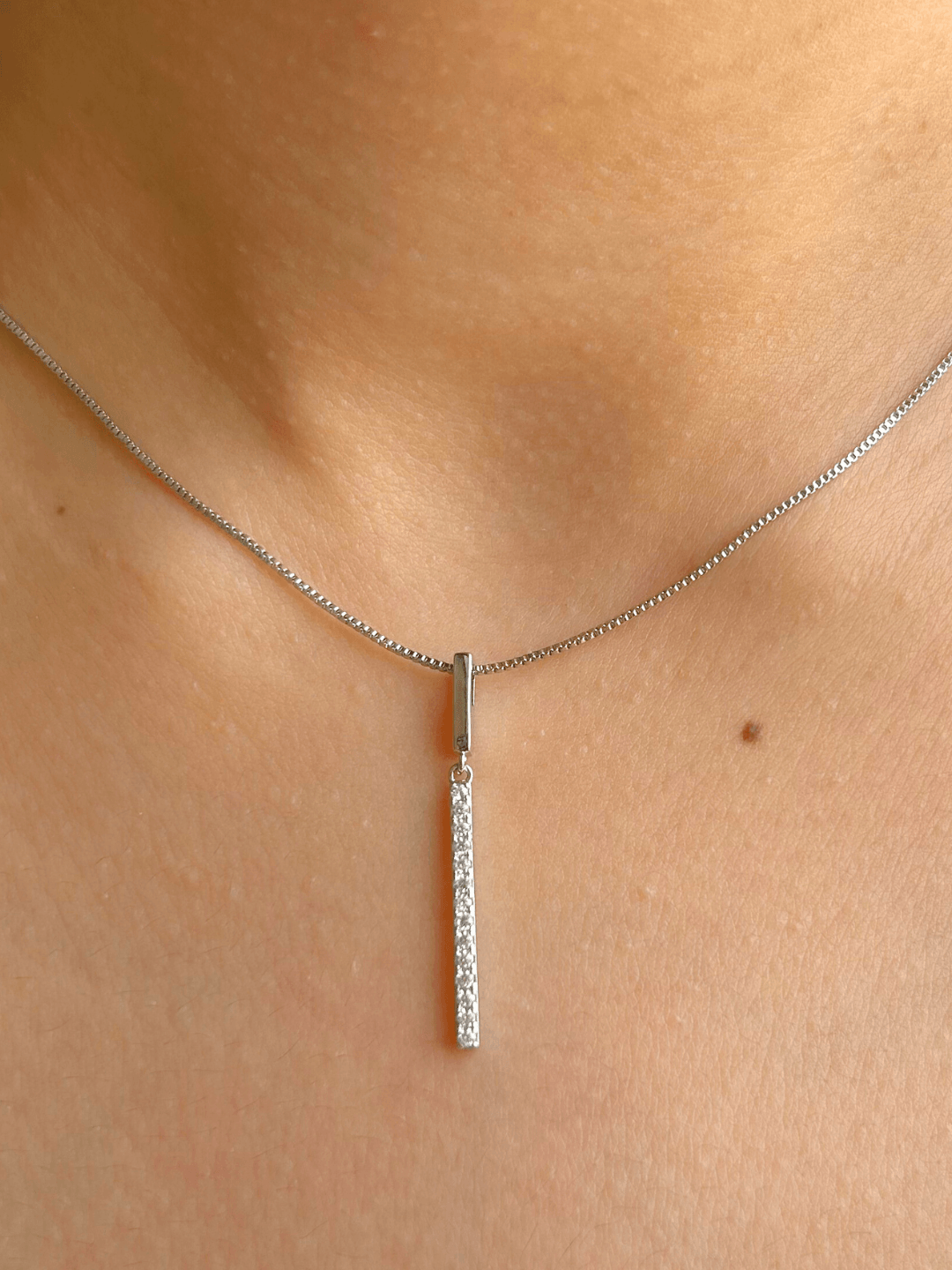 Silver Sleek Bar Pendant - Zerakijewels