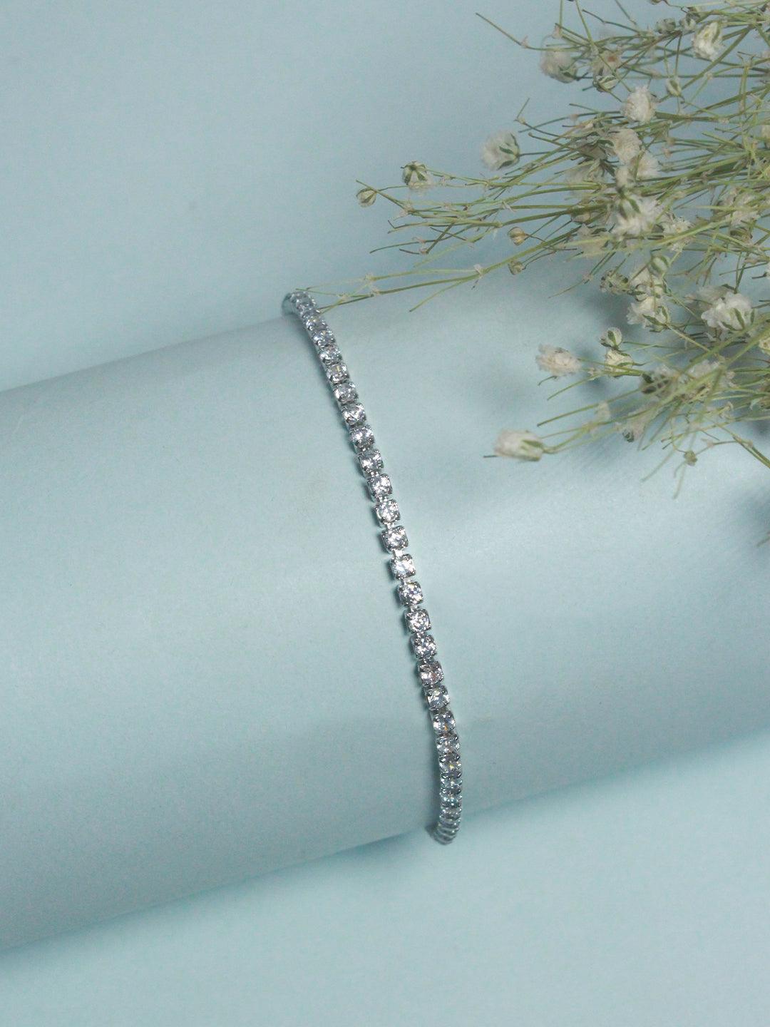 Timeless American Diamond Single Line Bracelet - Zeraki Jewels 