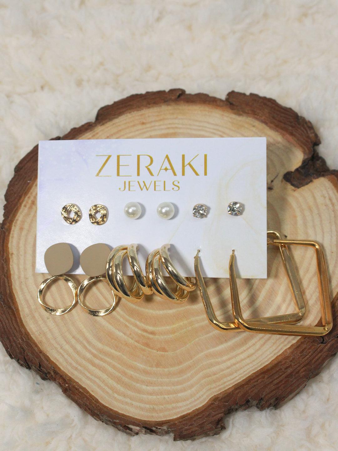 Modern Maven Earrings Combo - Zerakijewels