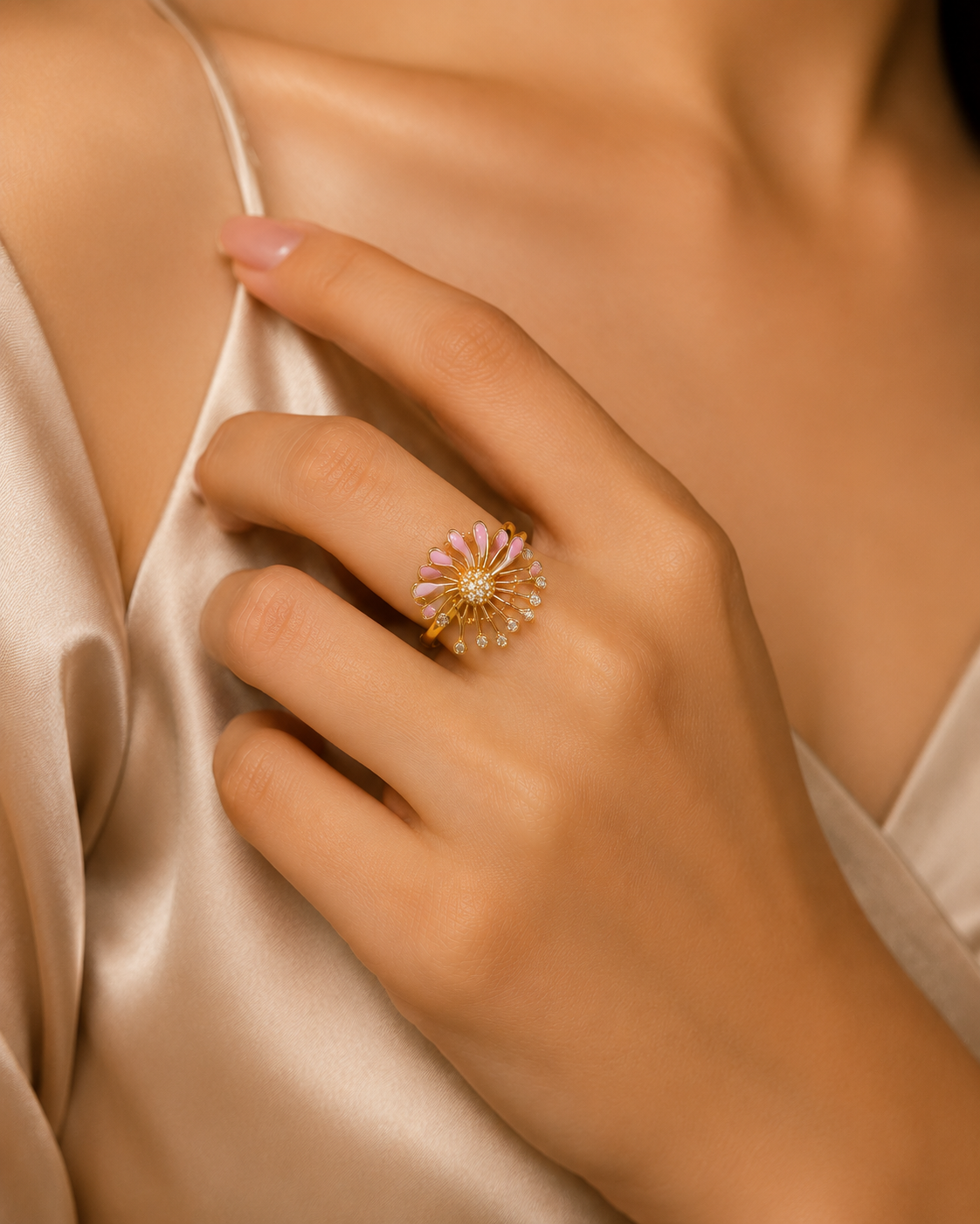 Plum Adjustable Ring