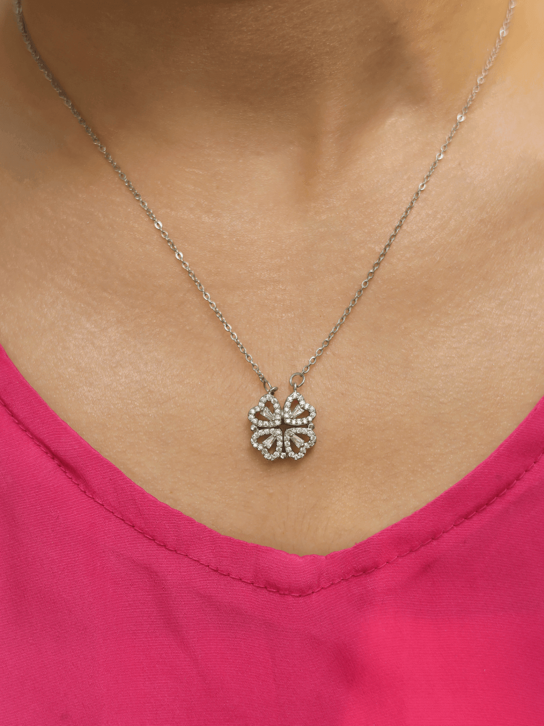 Silver Clover Pendant - Zerakijewels