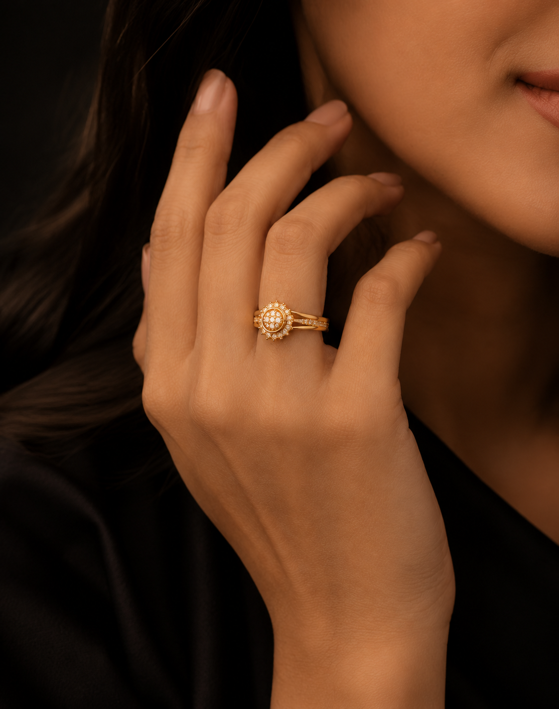 Sunflower Adjustable Ring