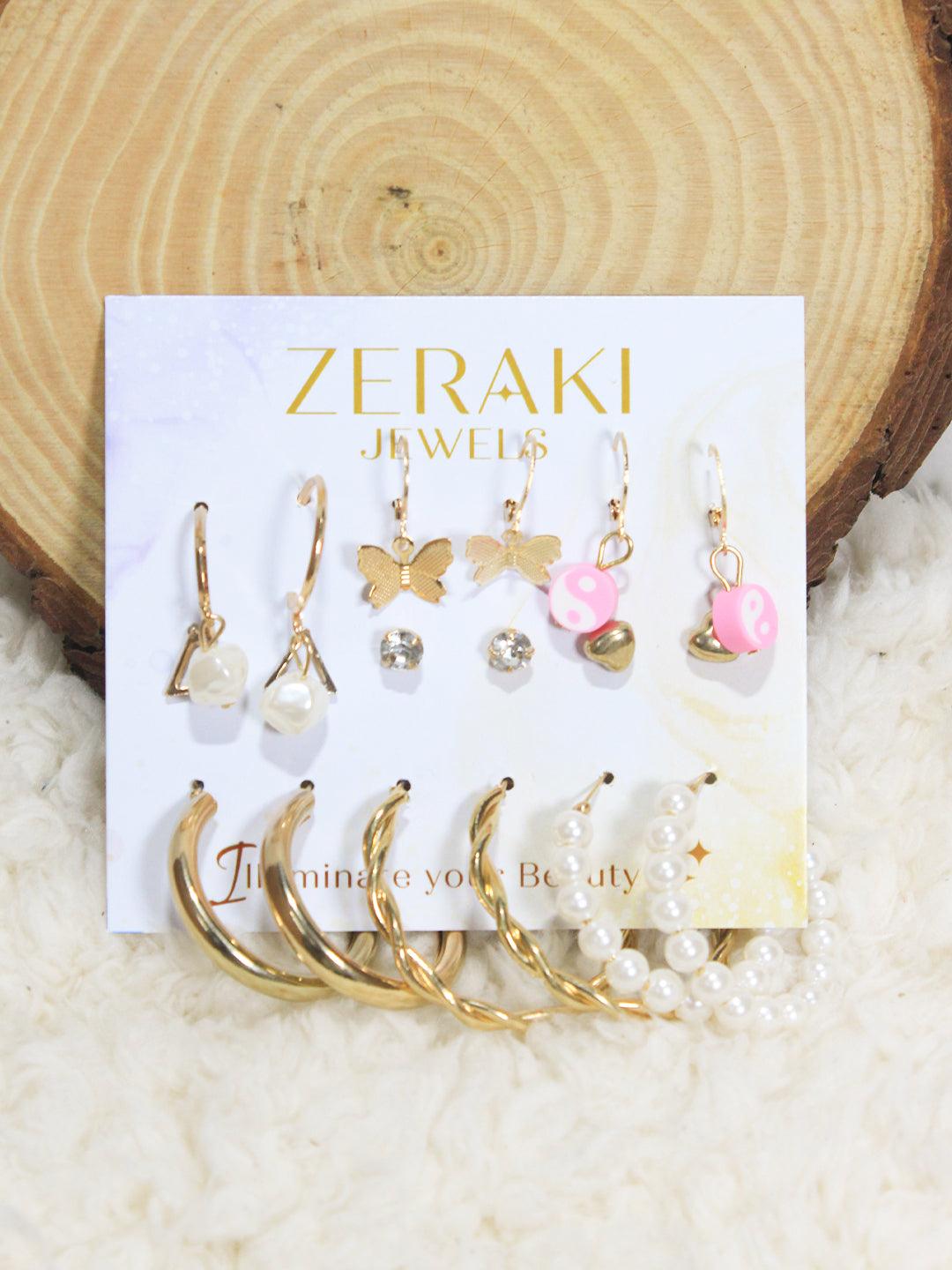 Sleek Allure Earrings Combo - Zerakijewels