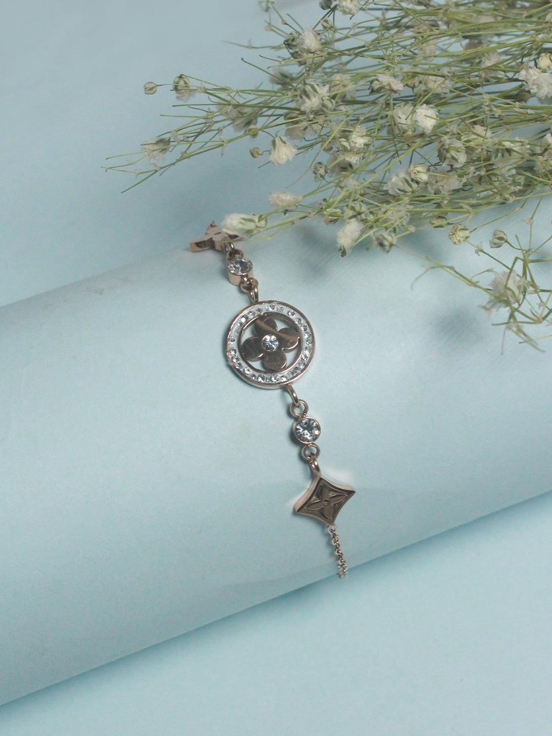 Clover Leaf Enamel Bracelet - Zeraki Jewels 