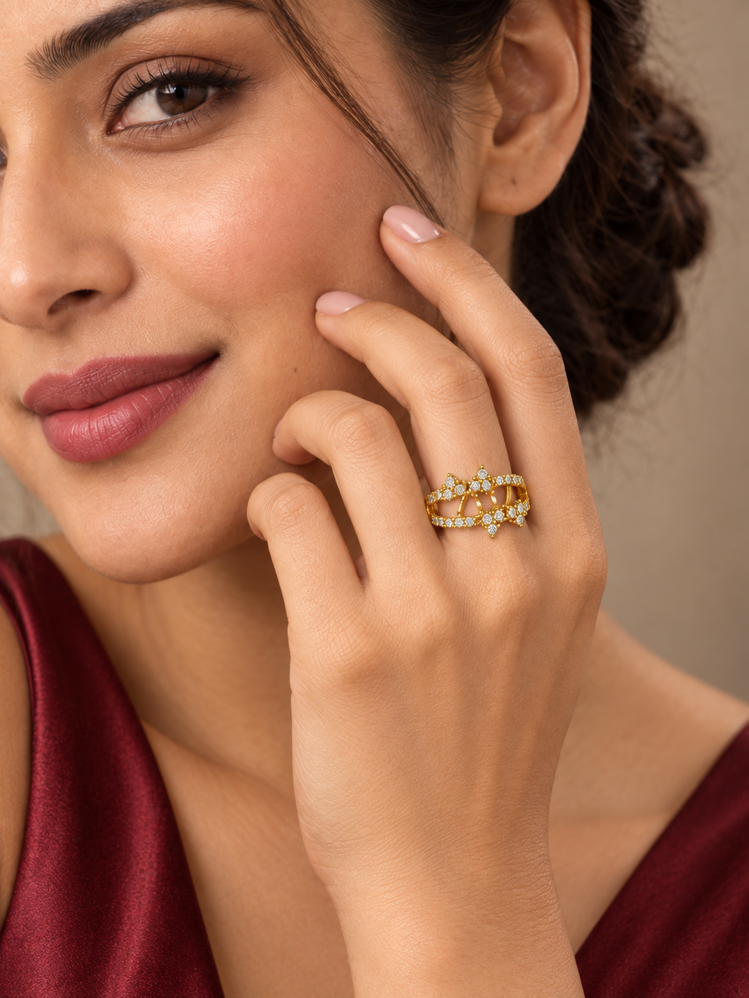 Coral Adjustable Ring