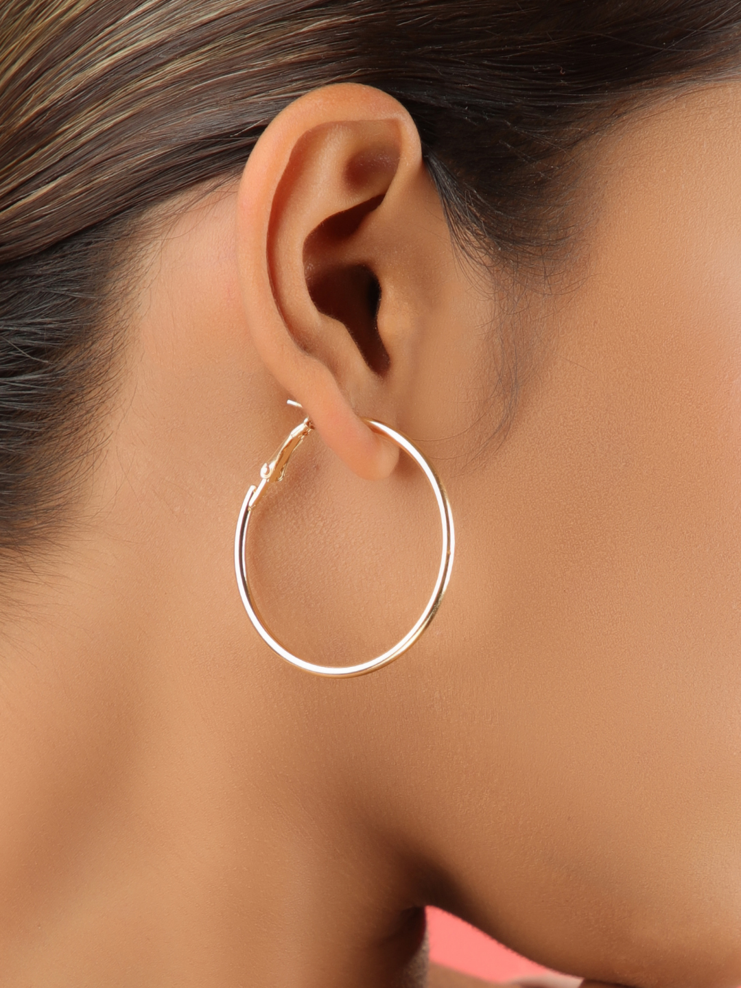 Hula Hoop Golden Earrings - Zeraki Jewels 