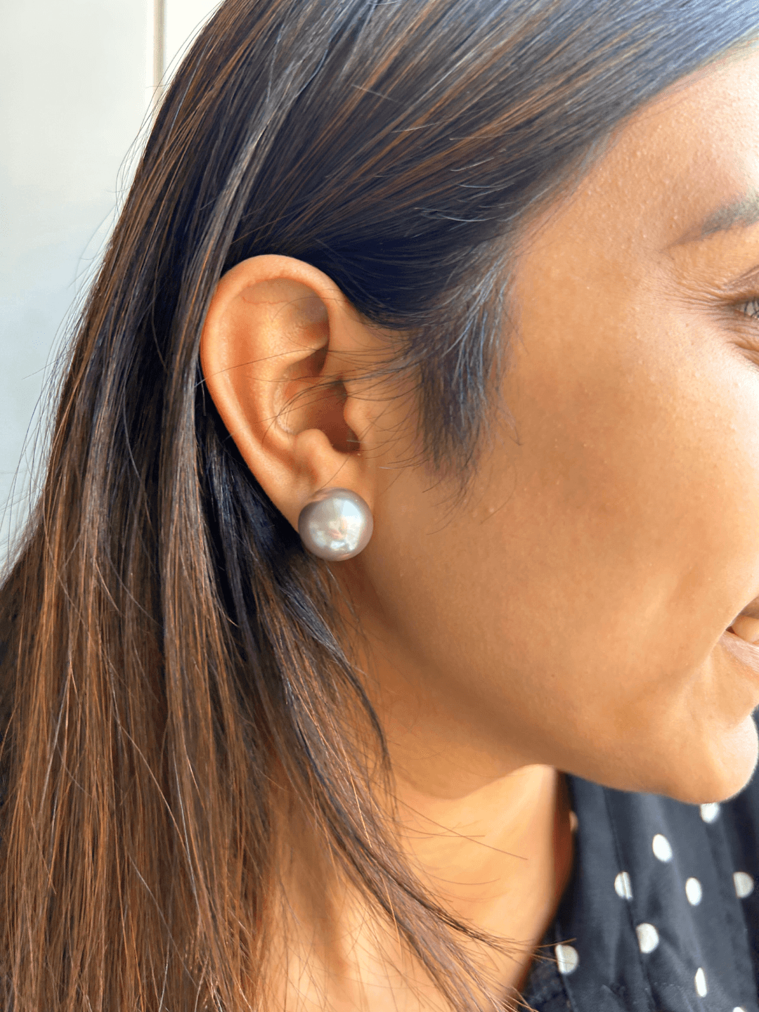 Charcoal Ball Earrings - Zeraki Jewels 