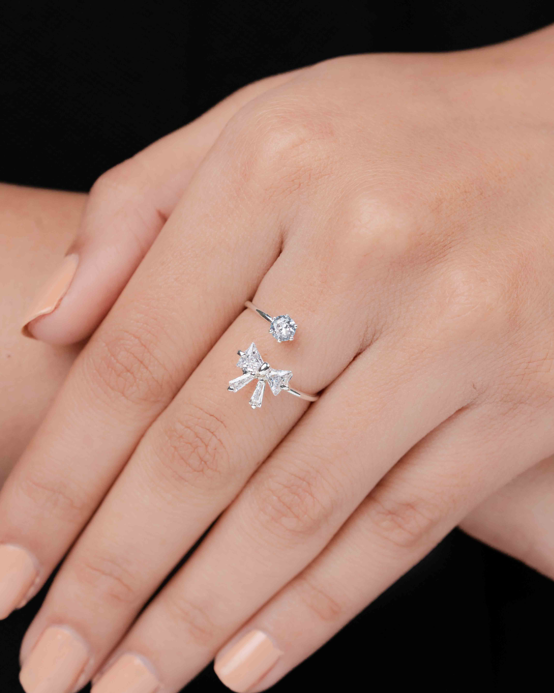 Twinkle Bow Adjustable Ring