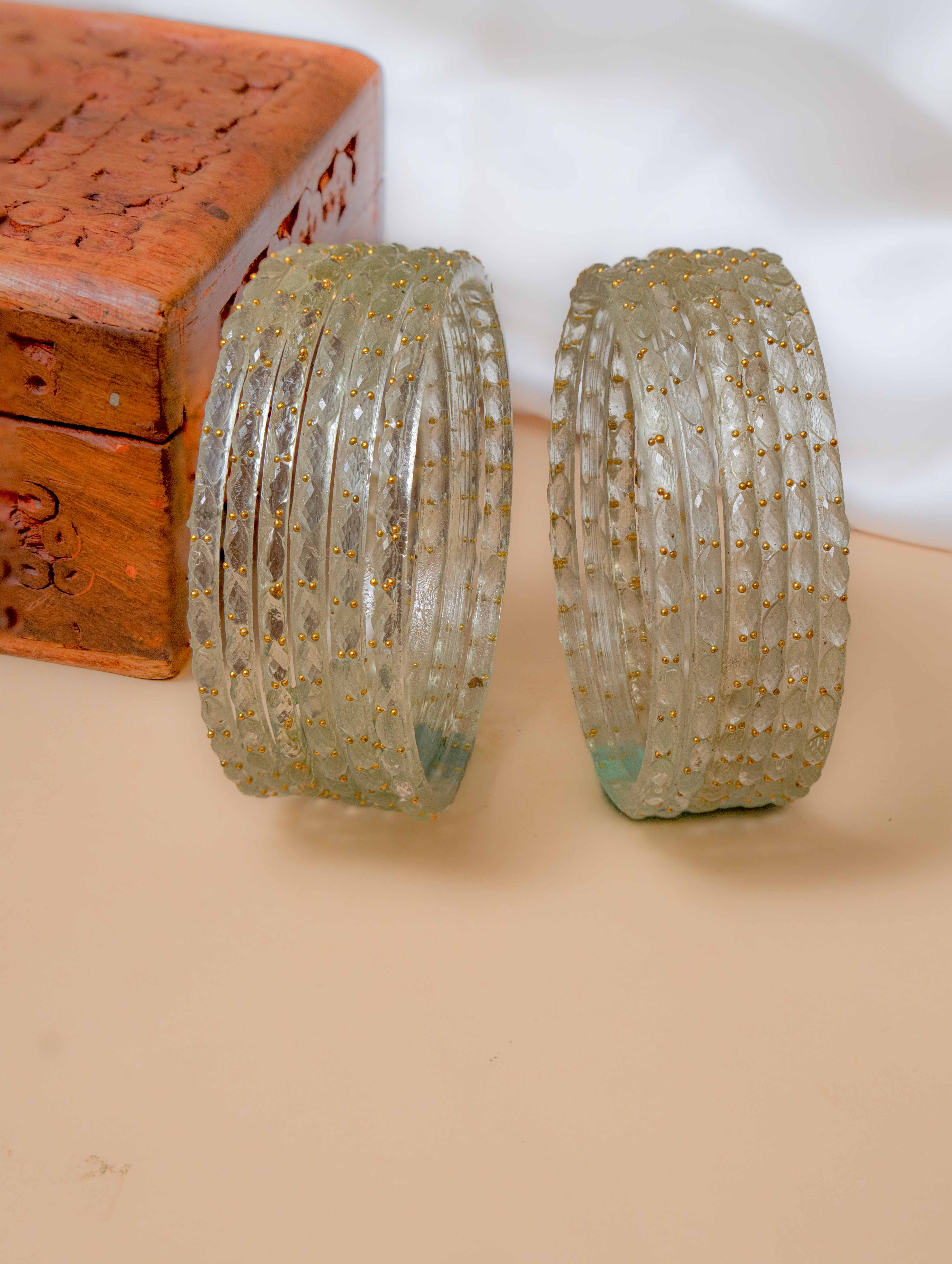 Mridula Glass Bangle  ( Set of 12)