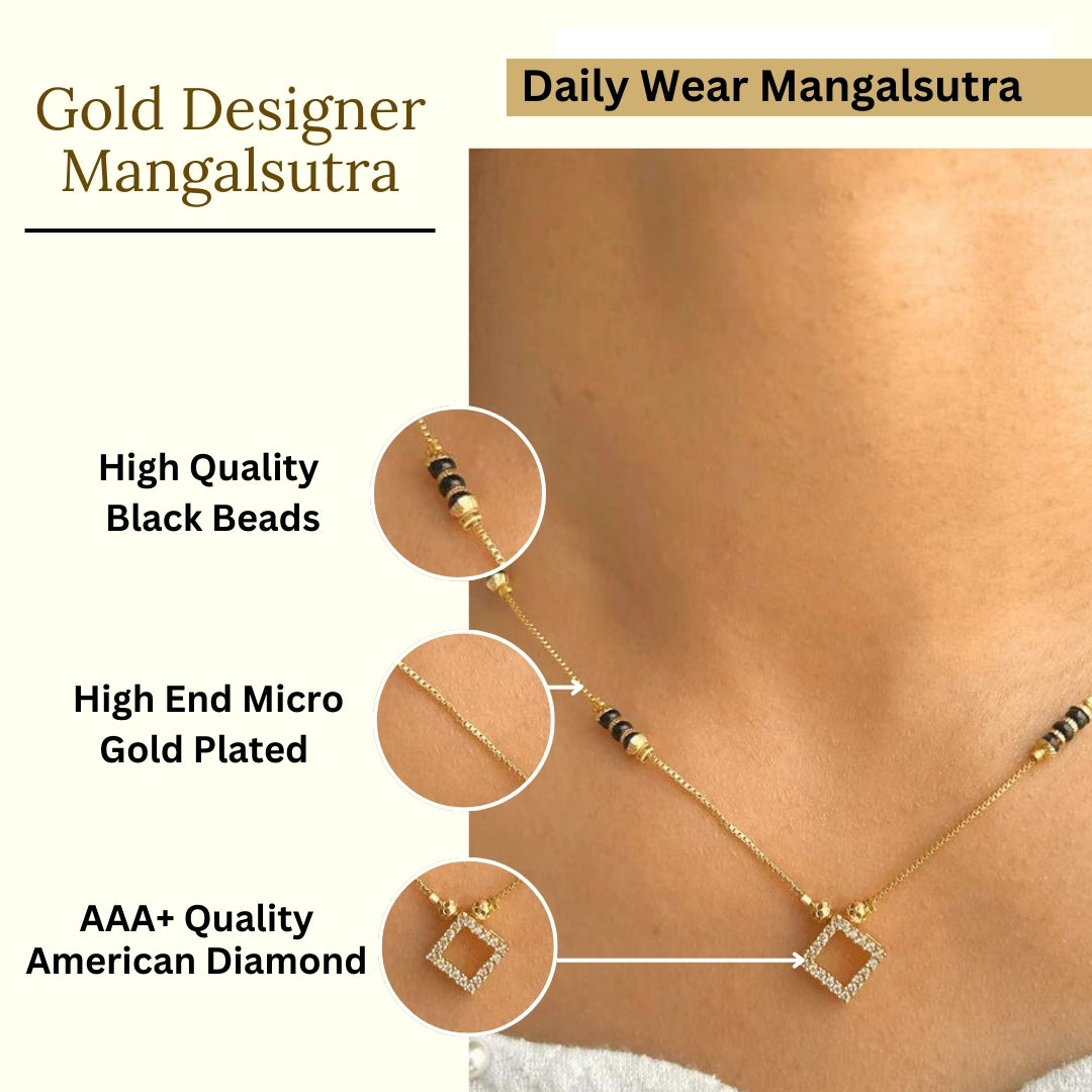 Anita Mangalsutra|Gold Plated