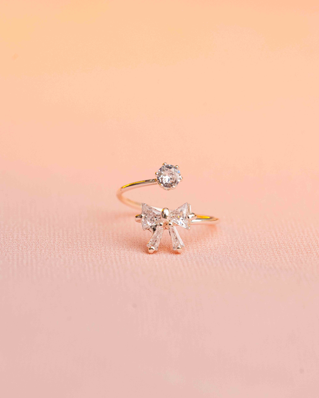 Twinkle Bow Adjustable Ring