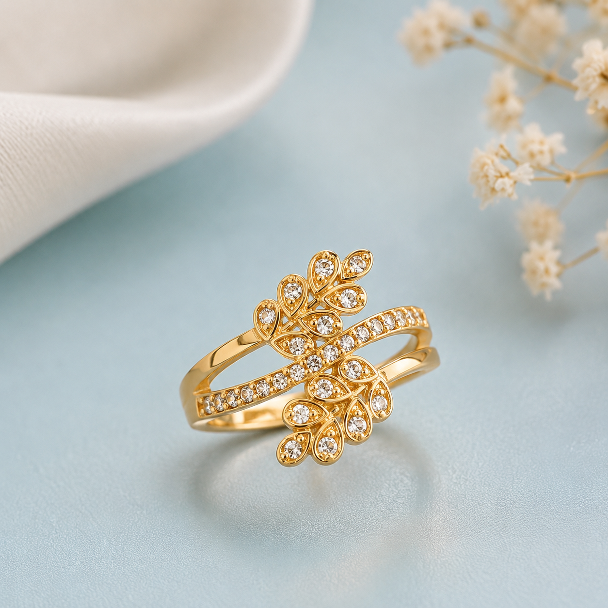 Rose Vine  Adjustable Ring
