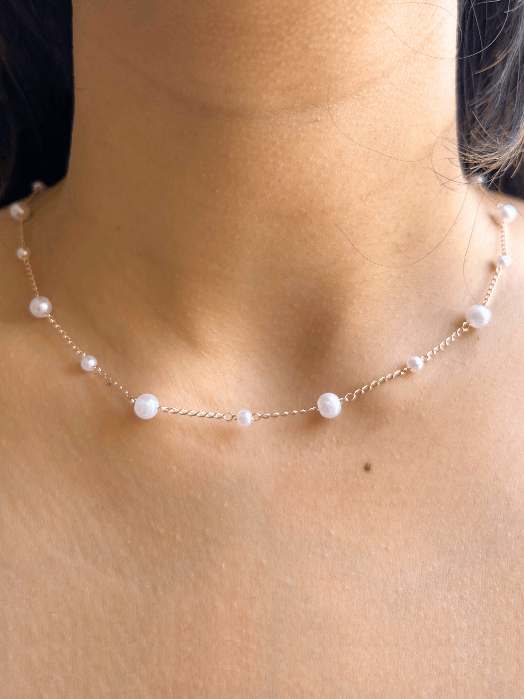 White Beads Necklace - Zeraki Jewels 