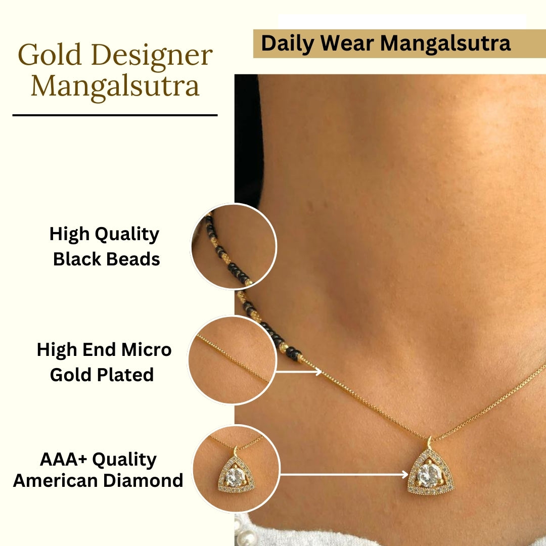 Ritika Mangalsutra|Gold Plated