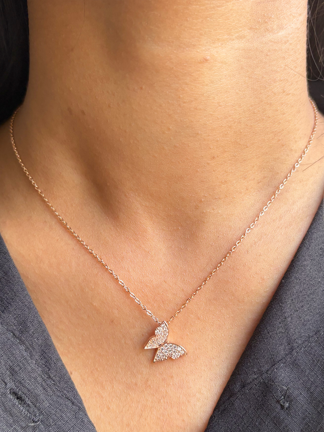 Miniature Butterfly Necklace