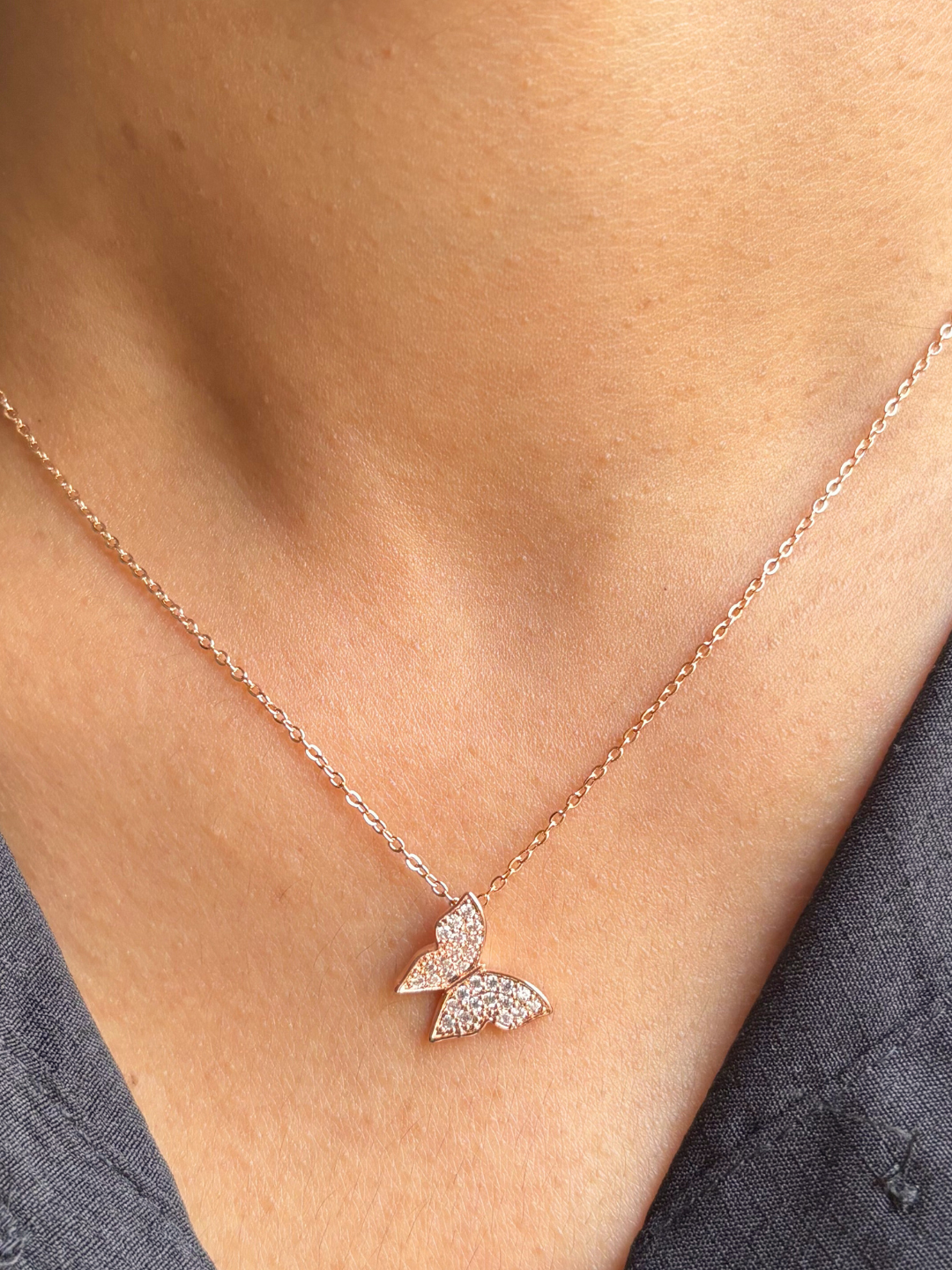 Miniature Butterfly Necklace