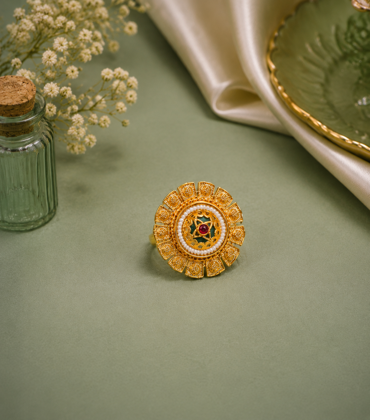Rajsi Chandrika Adjustable Ring