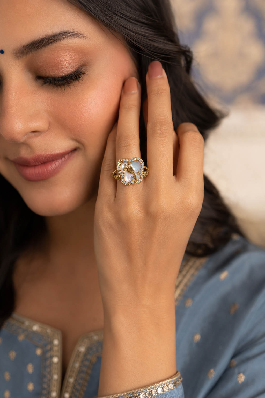 Clover Adjustable Ring
