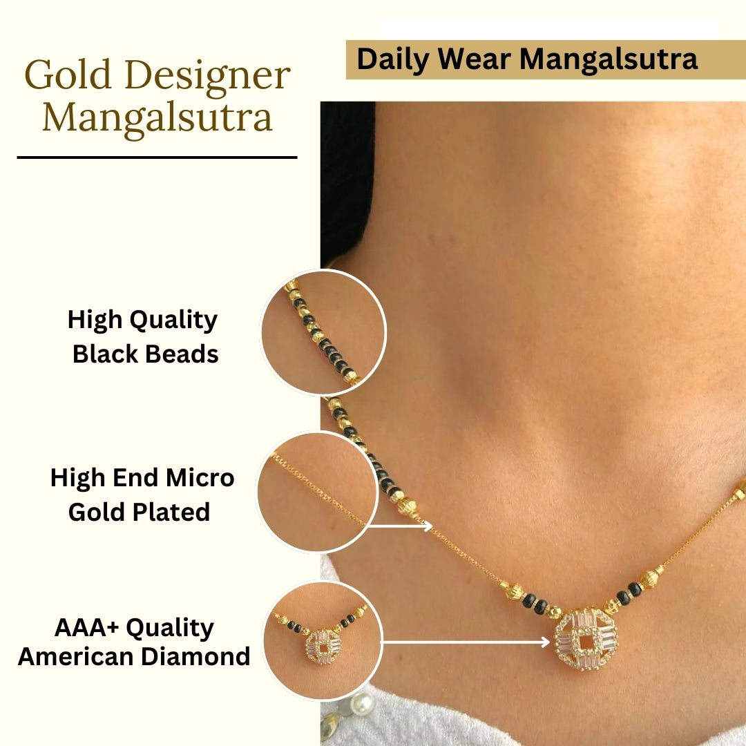 Arushi Mangalsutra|Gold Plated