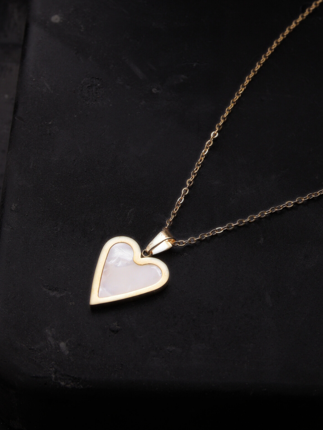 White Heart Necklace