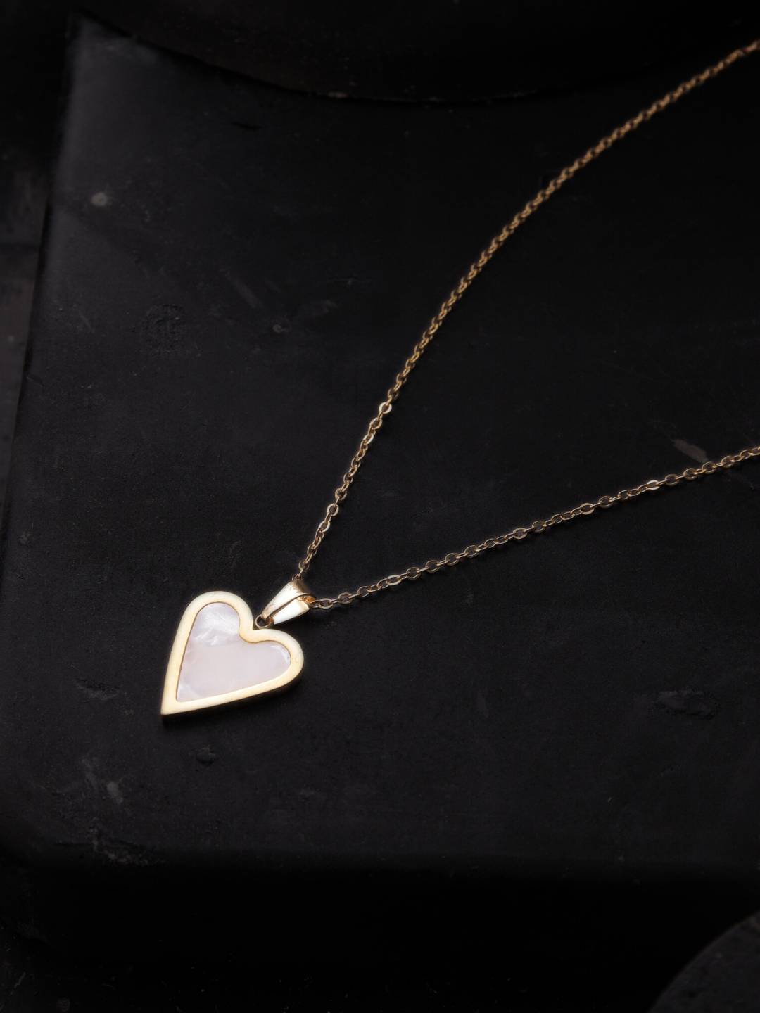 White Heart Necklace