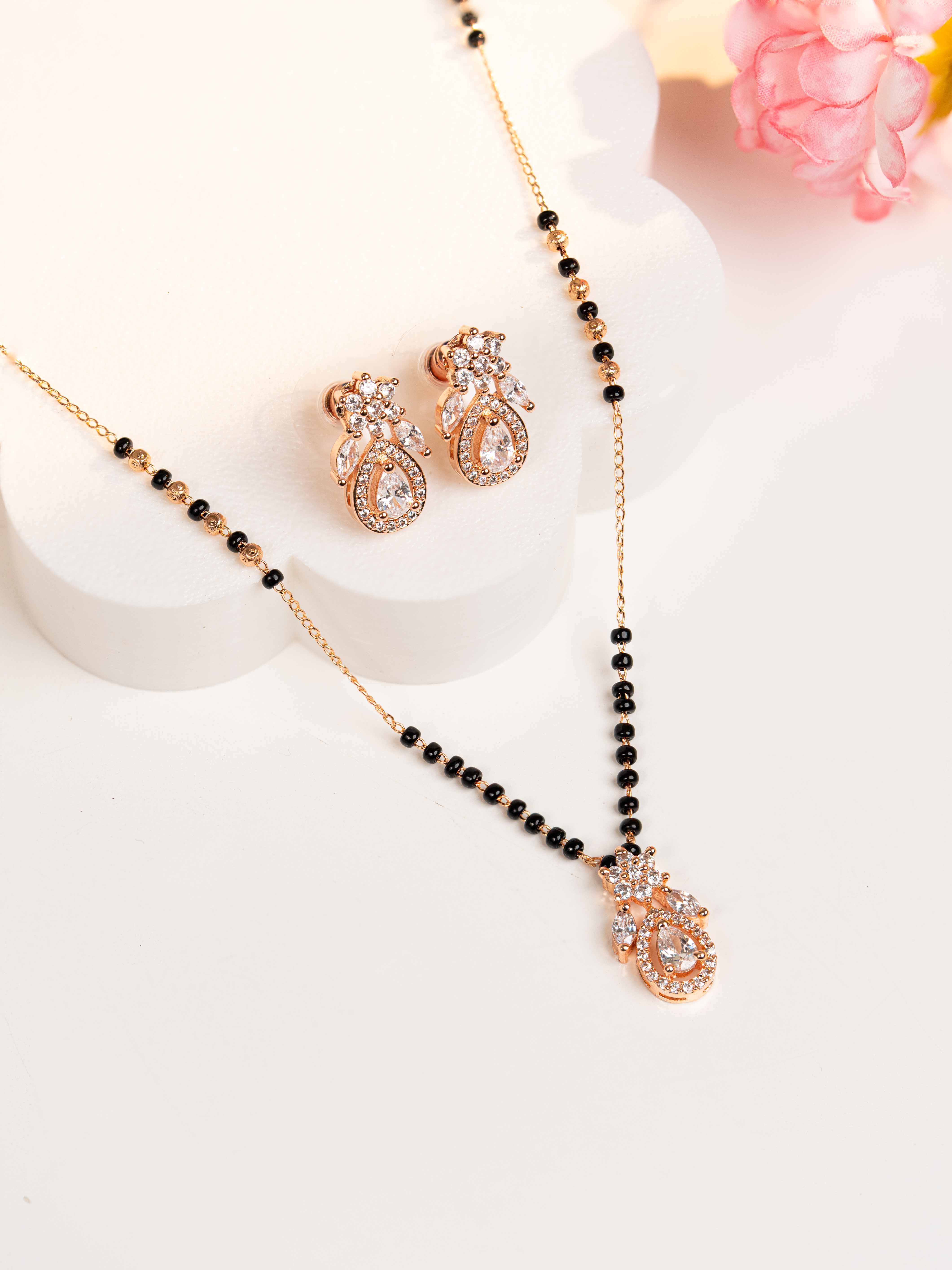Aanya White Mangalsutra Set