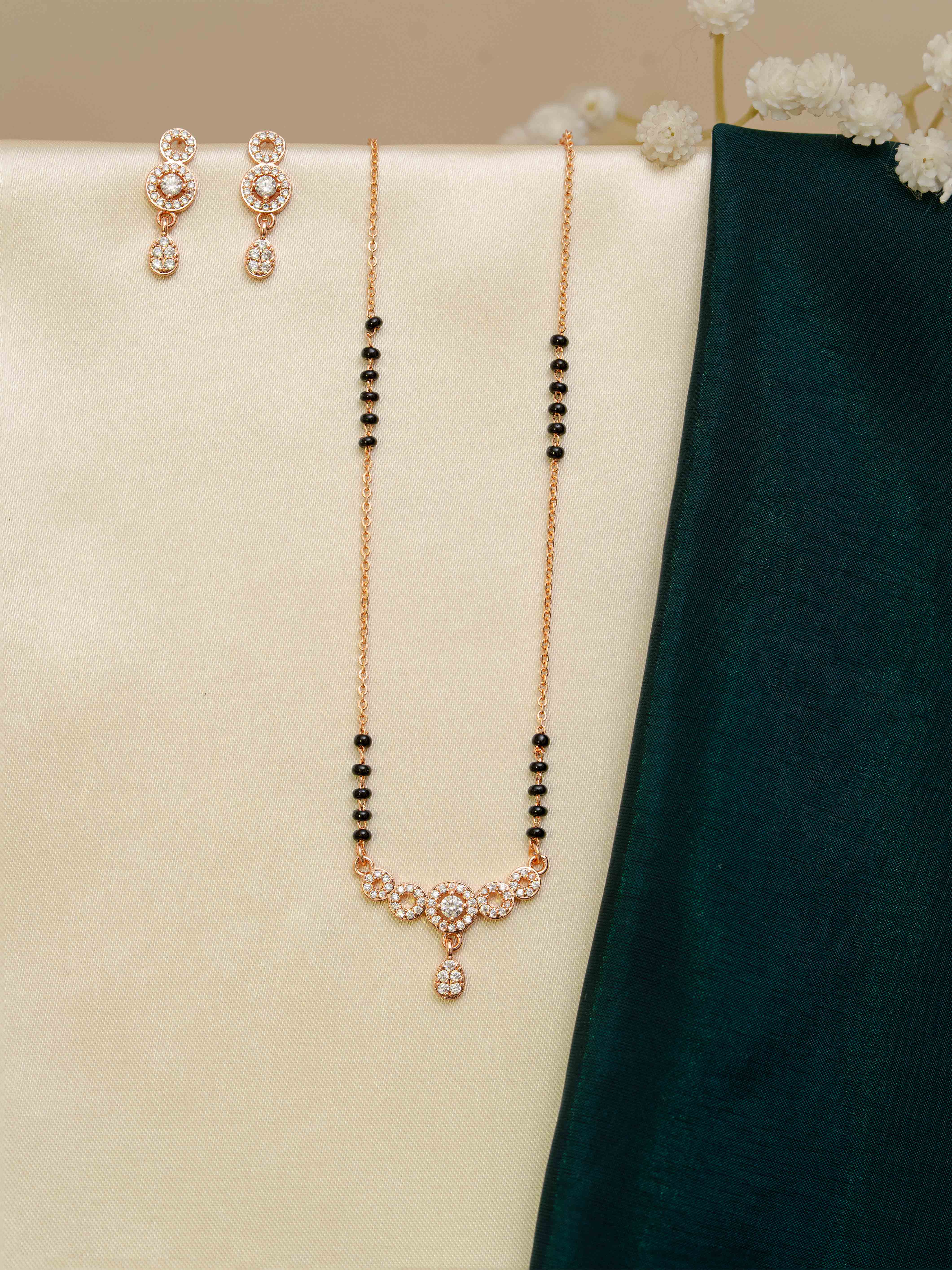 Rihanna Mangalsutra with Earrings