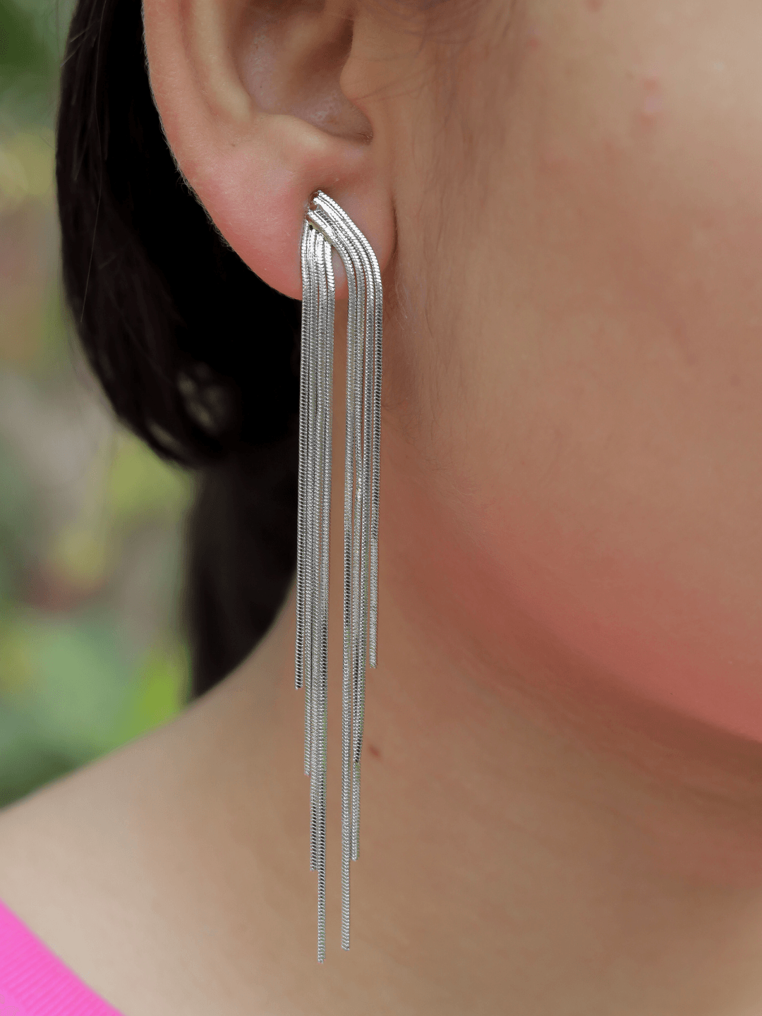 Sparkling Silver Dangle Earrings - Zerakijewels