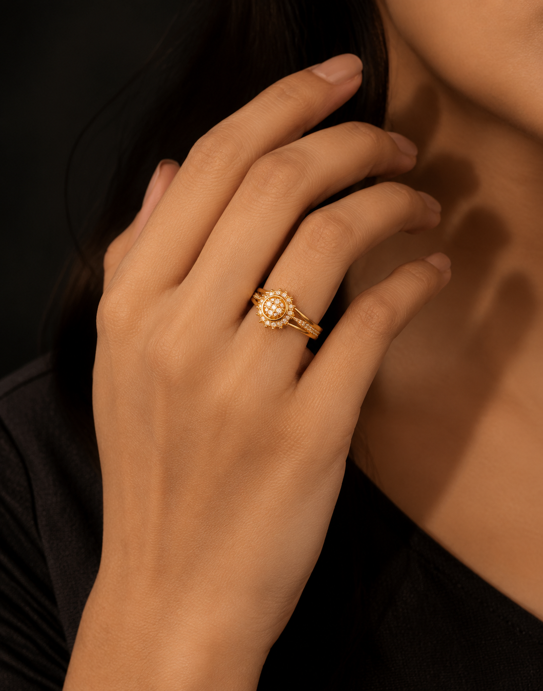 Sunflower Adjustable Ring
