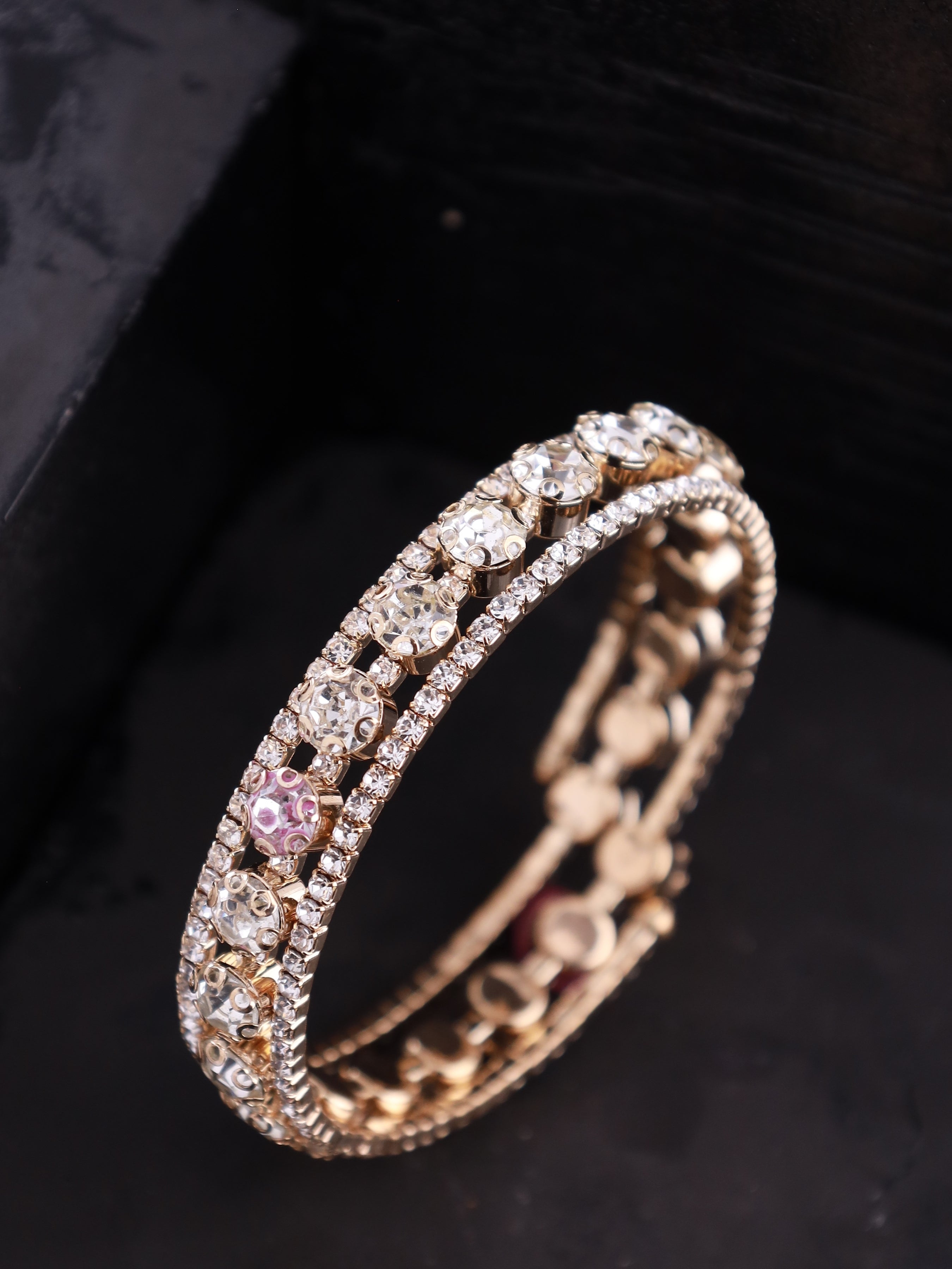 Diamond studded Gold bracelet