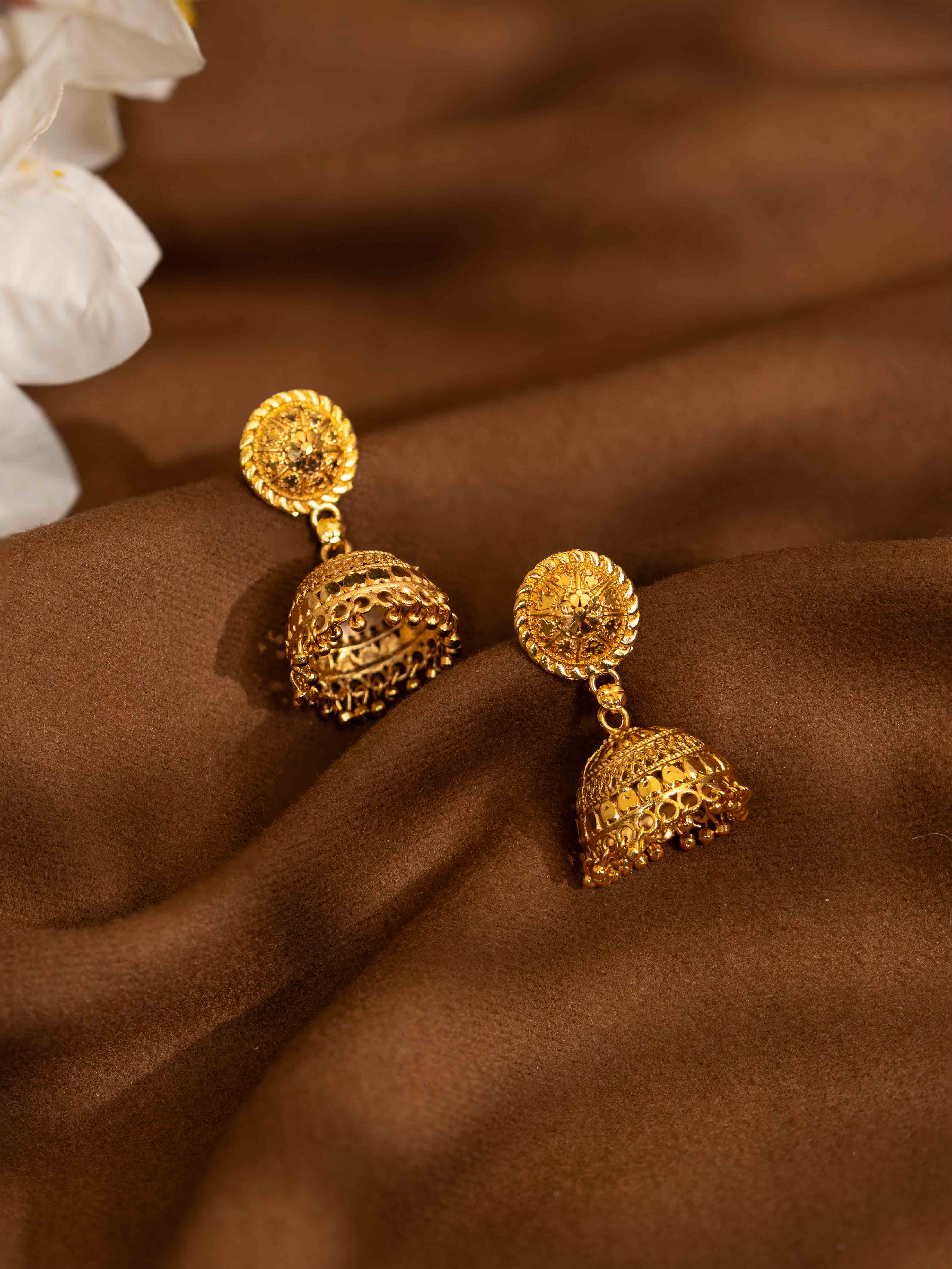 Navisha Gold Jhumkas