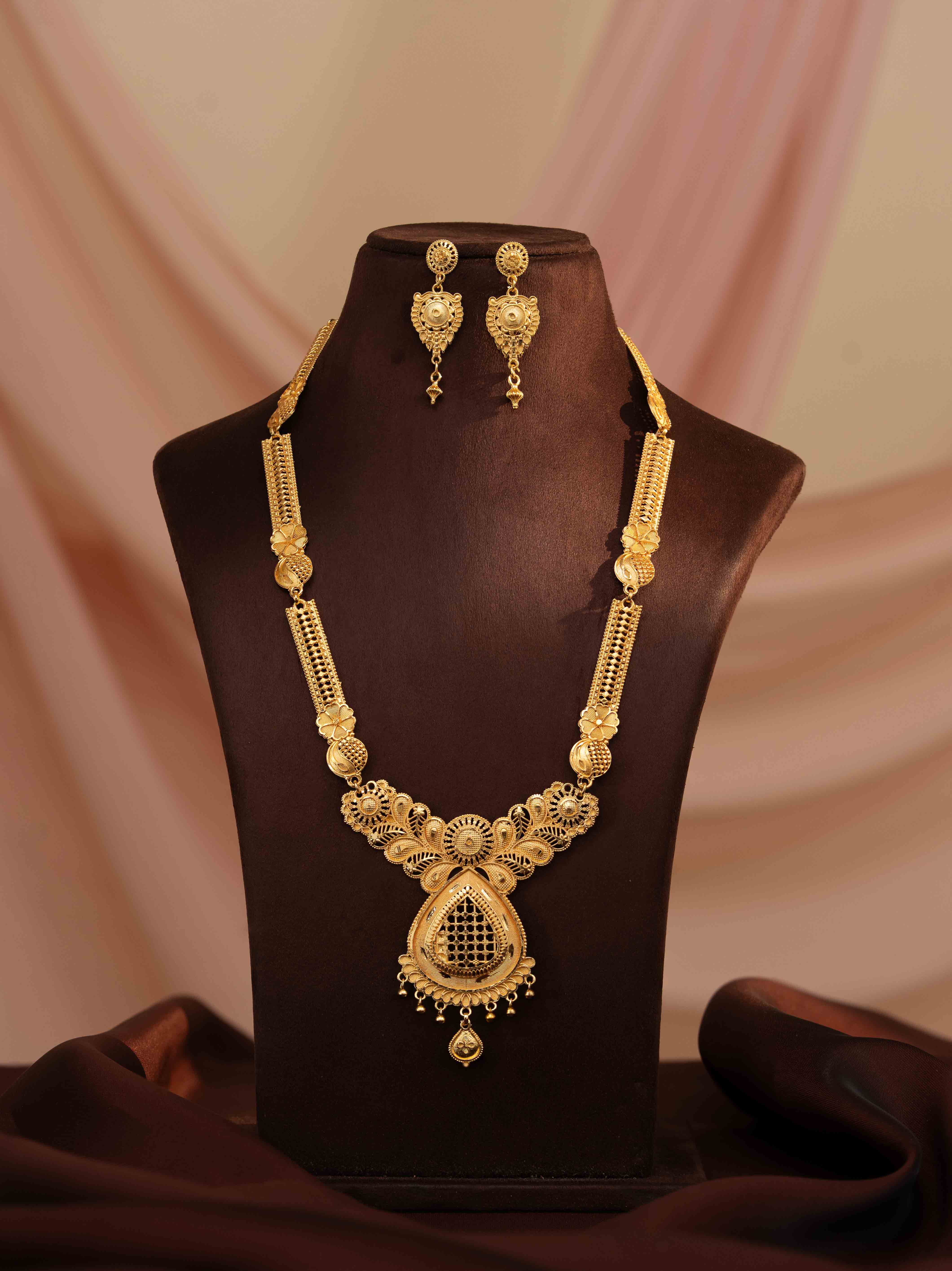 Tanirika Long Gold Necklace set