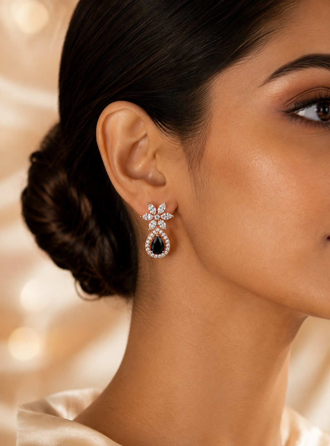 Ahana Black Earrings