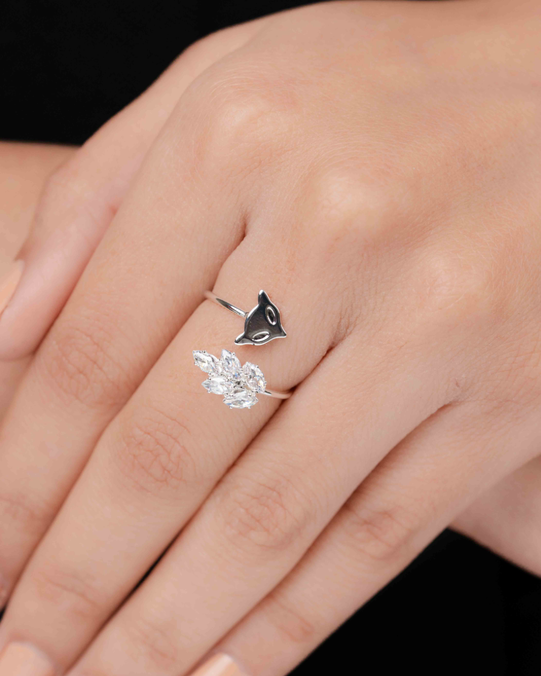 Moon Fern Adjustable Ring