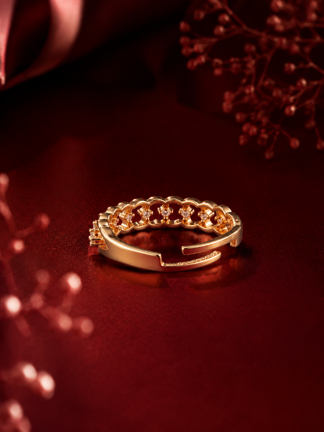 Open Band Adjustable Ring